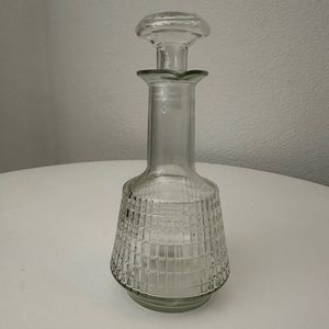 Vintage MCM Hollywood Regency Retro Glass Liquor Bottle Decanter Barware